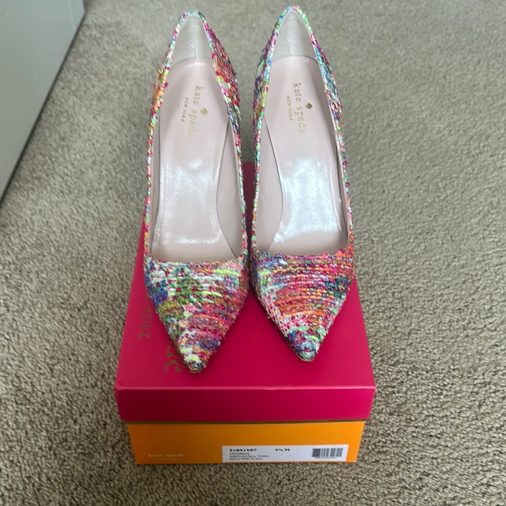 Kate Spade Colorful Tweed Heels